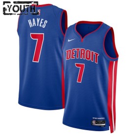 NBA Detroit Pistons Trikot Killian Hayes 7 Nike 2022-23 Icon Edition Blau Swingman - Kinder